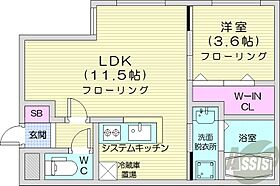 北海道札幌市白石区南郷通20丁目南（賃貸マンション1LDK・4階・34.93㎡） その2