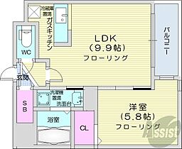 北海道札幌市中央区北五条西14丁目（賃貸マンション1LDK・2階・35.75㎡） その2