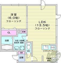 北海道札幌市中央区北三条西23丁目（賃貸マンション1LDK・2階・41.26㎡） その2