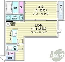 北海道札幌市中央区宮の森三条5丁目（賃貸マンション1LDK・2階・37.17㎡） その2