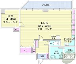 北海道札幌市中央区北七条西26丁目（賃貸マンション1LDK・8階・60.85㎡） その2