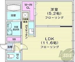 エルム時館  ｜ 北海道札幌市北区北十八条西7丁目（賃貸マンション1LDK・3階・38.40㎡） その2