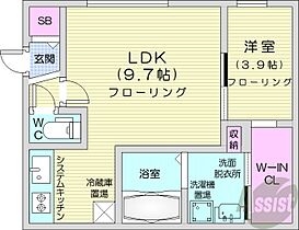 北海道札幌市豊平区月寒東一条2丁目（賃貸マンション1LDK・2階・34.83㎡） その2