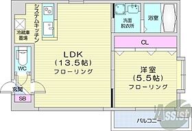 北海道札幌市中央区南十一条西6丁目1-26（賃貸マンション1LDK・3階・40.28㎡） その2