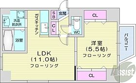 北海道札幌市中央区南四条西11丁目（賃貸マンション1LDK・7階・39.54㎡） その2