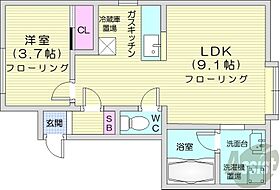 北海道札幌市中央区宮の森三条10丁目（賃貸アパート1LDK・2階・30.50㎡） その2