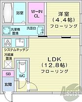 GLASSMAREHACHIKEN  ｜ 北海道札幌市西区八軒五条東4丁目（賃貸マンション1LDK・3階・40.64㎡） その2