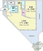 北海道札幌市中央区南六条東2丁目（賃貸マンション1LDK・5階・36.30㎡） その2