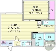 北海道札幌市中央区南六条西21丁目（賃貸マンション1LDK・2階・39.15㎡） その2