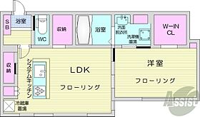 北海道札幌市中央区北八条西20丁目（賃貸マンション1LDK・1階・45.50㎡） その2