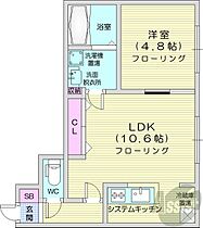 北海道札幌市中央区北一条西26丁目（賃貸マンション1LDK・4階・37.18㎡） その2