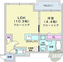 北海道札幌市中央区南七条西25丁目7-3（賃貸マンション1LDK・2階・34.32㎡） その2