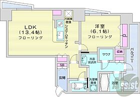 北海道北広島市中央5丁目（賃貸マンション1LDK・7階・51.44㎡） その2