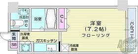 北海道札幌市中央区北七条西24丁目（賃貸マンション1K・8階・23.15㎡） その2