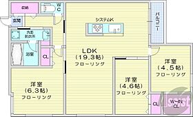 北海道札幌市中央区南十条西12丁目（賃貸マンション3LDK・2階・77.33㎡） その2