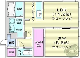 ラフィナート発寒中央  ｜ 北海道札幌市西区発寒十条2丁目（賃貸マンション1LDK・4階・41.56㎡） その2