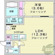 北海道札幌市西区発寒四条7丁目（賃貸マンション1LDK・2階・35.18㎡） その2