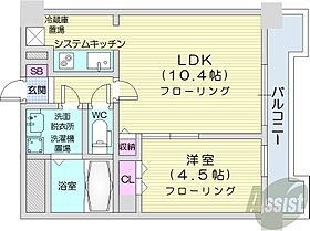 北海道札幌市中央区北三条東3丁目（賃貸マンション1LDK・13階・35.07㎡） その2