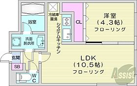 北海道札幌市豊平区豊平六条3丁目（賃貸マンション1LDK・3階・34.74㎡） その2