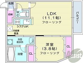 北海道札幌市中央区南七条西12丁目（賃貸マンション1LDK・5階・35.40㎡） その2