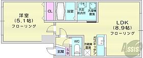 北海道札幌市中央区北三条西17丁目（賃貸マンション1LDK・3階・36.27㎡） その2