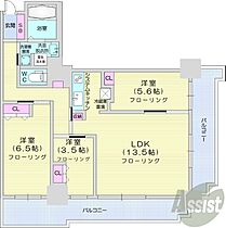 パシフィックタワー札幌  ｜ 北海道札幌市中央区北四条東1丁目（賃貸マンション3LDK・8階・67.38㎡） その2