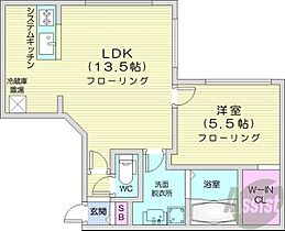 北海道札幌市中央区南五条西18丁目（賃貸マンション1LDK・1階・43.67㎡） その2