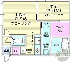 北海道札幌市中央区南六条西13丁目（賃貸マンション1LDK・2階・34.65㎡） その2