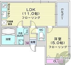 北海道札幌市中央区南四条西14丁目（賃貸マンション1LDK・4階・32.26㎡） その2