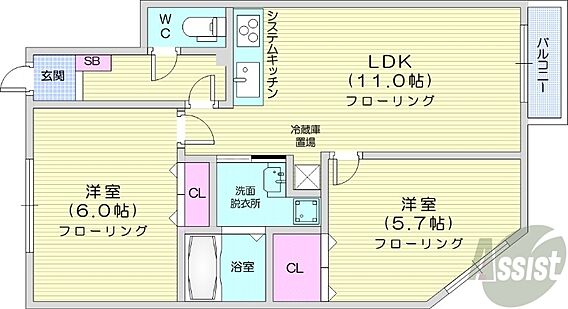 パストラル麻生東A_間取り_0