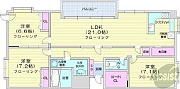 LEJARDINduOHKURA 3LDKの間取図画像