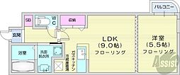 港プロシード16 1LDKの間取図画像