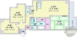 プレステージ・1 3LDKの間取図画像