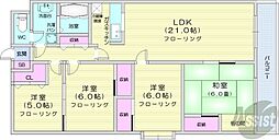 リベル元町 4LDKの間取図画像