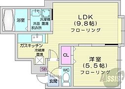 ガーデンズリビオ 1LDKの間取図画像