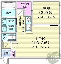 SS7 1LDKの間取図画像