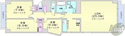 サンピア中島公園 3LDKの間取図画像