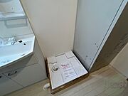 洗濯機はこちらの専用スペースに置けます！