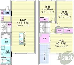 クレスタ 3LDKの間取図画像