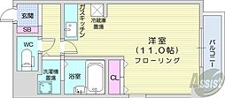 フェリスカーサN20 1Kの間取図画像