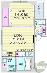クラッセ北大前3 1LDKの間取図画像