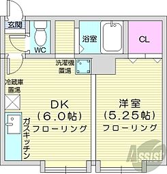 パール1ノバマンション 1DKの間取図画像