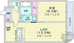 エルミタージュ 1LDKの間取図画像