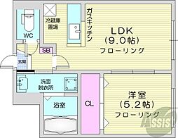ル・ファールN30 1LDKの間取図画像