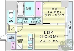 サンコート表参道 1LDKの間取図画像