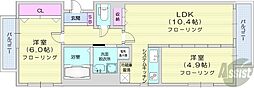 ルラシオン北9条通 2LDKの間取図画像