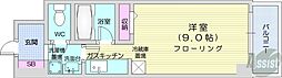 ビバリーヒルズ 1Kの間取図画像