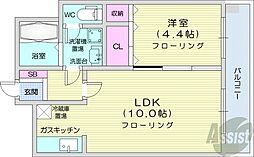 GRANDEFILA2 1LDKの間取図画像