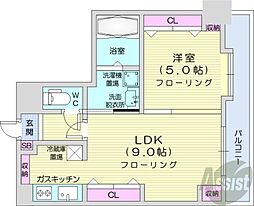 ピュア東彩館2 1LDKの間取図画像