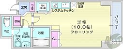バロンドール ワンルームの間取図画像